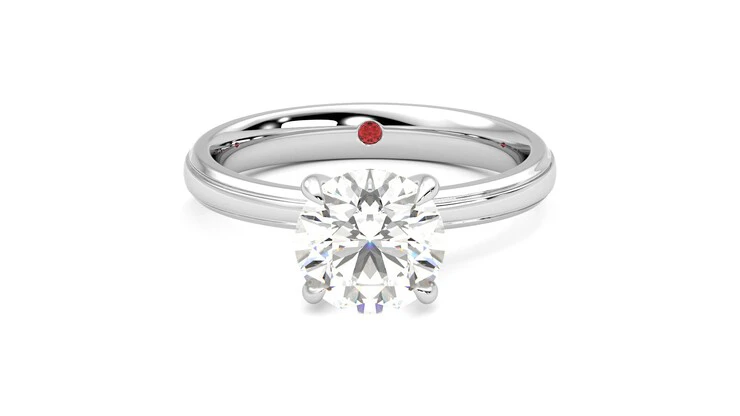 Taylor & Hart Nouveau Round Engagement Ring 360 detail 01