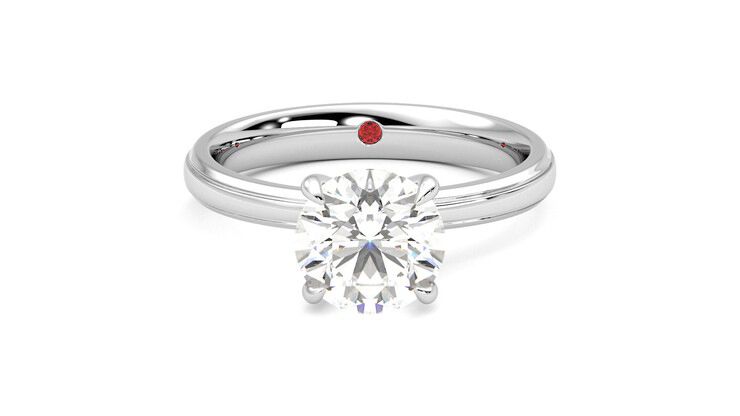 Taylor & Hart Nouveau Round Engagement Ring 360 degree image 0