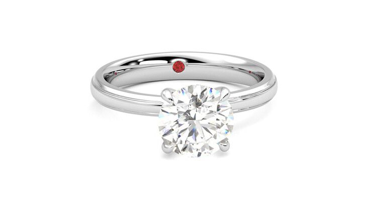 Taylor & Hart Nouveau Round Engagement Ring 360 degree image 2