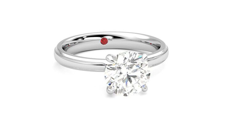 Taylor & Hart Nouveau Round Engagement Ring 360 degree image 3