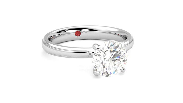 Taylor & Hart Nouveau Round Engagement Ring 360 degree image 4