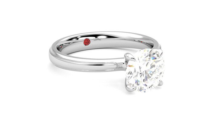 Taylor & Hart Nouveau Round Engagement Ring 360 degree image 5