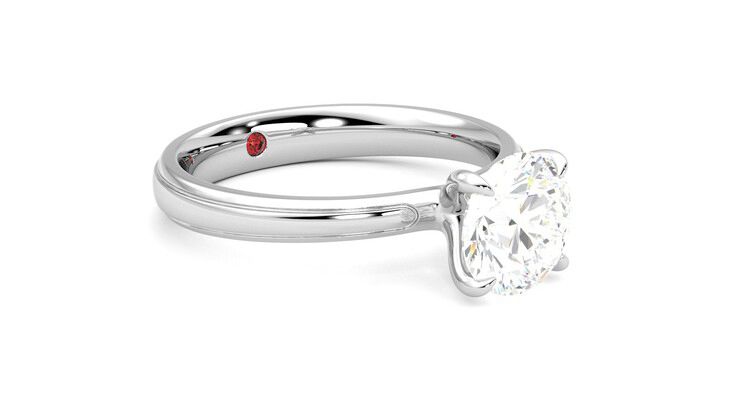 Taylor & Hart Nouveau Round Engagement Ring 360 degree image 6