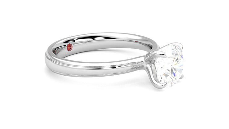 Taylor & Hart Nouveau Round Engagement Ring 360 degree image 7