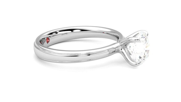Taylor & Hart Nouveau Round Engagement Ring 360 degree image 8