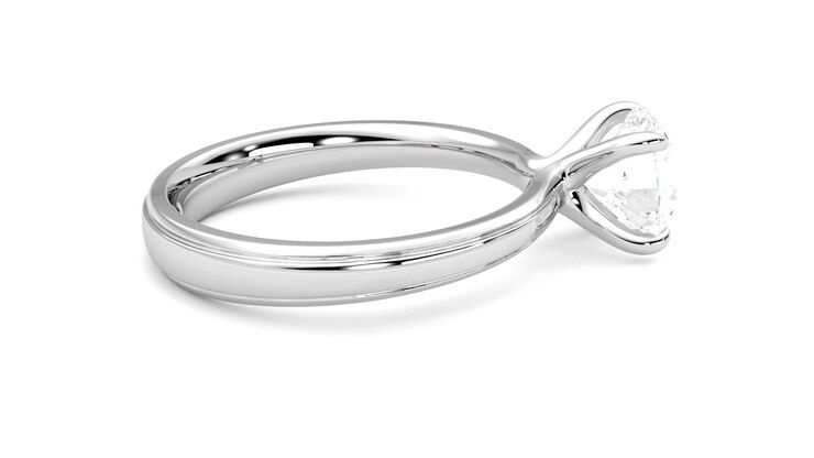 Taylor & Hart Nouveau Round Engagement Ring 360 degree image 10