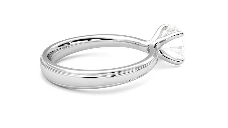 Taylor & Hart Nouveau Round Engagement Ring 360 degree image 11