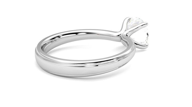 Taylor & Hart Nouveau Round Engagement Ring 360 degree image 12