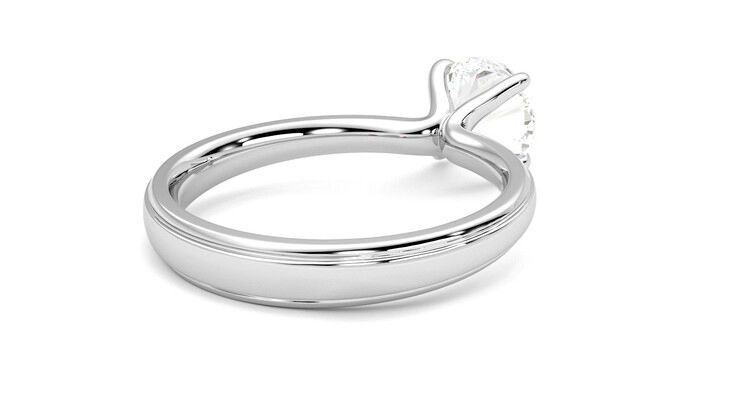 Taylor & Hart Nouveau Round Engagement Ring 360 degree image 13