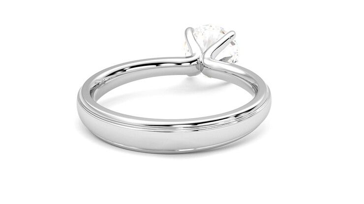 Taylor & Hart Nouveau Round Engagement Ring 360 degree image 14