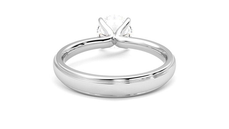 Taylor & Hart Nouveau Round Engagement Ring 360 degree image 15