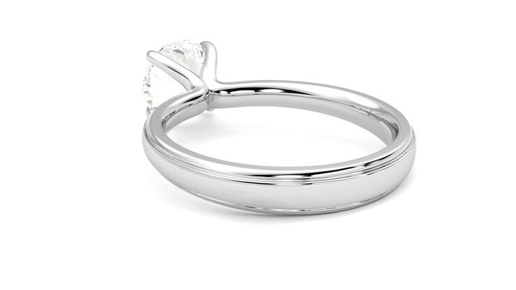 Taylor & Hart Nouveau Round Engagement Ring 360 degree image 17