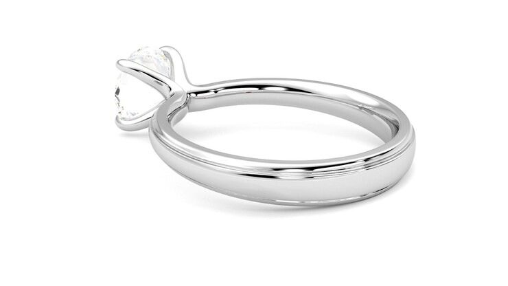 Taylor & Hart Nouveau Round Engagement Ring 360 degree image 18