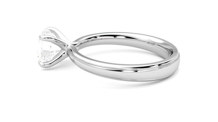 Taylor & Hart Nouveau Round Engagement Ring 360 degree image 20