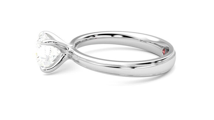 Taylor & Hart Nouveau Round Engagement Ring 360 degree image 21