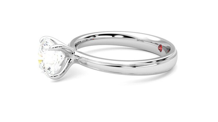Taylor & Hart Nouveau Round Engagement Ring 360 degree image 22