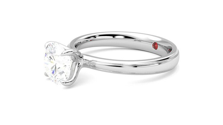 Taylor & Hart Nouveau Round Engagement Ring 360 degree image 23