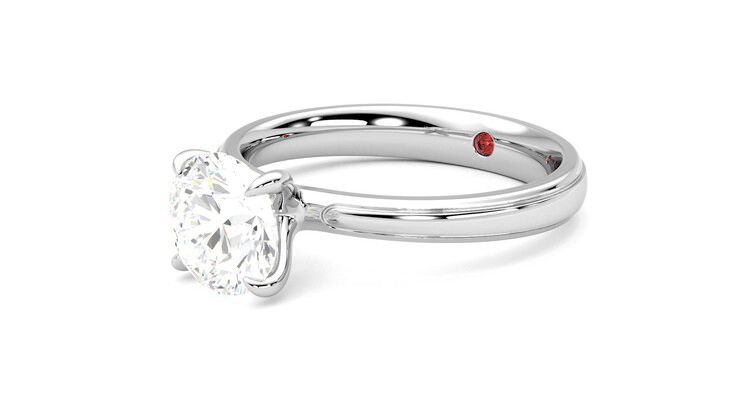 Taylor & Hart Nouveau Round Engagement Ring 360 degree image 24