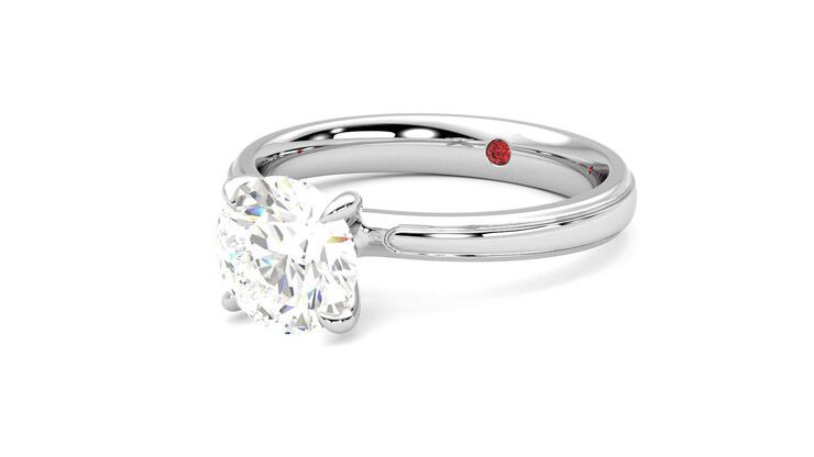 Taylor & Hart Nouveau Round Engagement Ring 360 degree image 25
