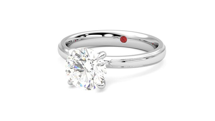 Taylor & Hart Nouveau Round Engagement Ring 360 degree image 26