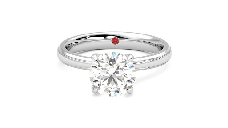 Taylor & Hart Nouveau Round Engagement Ring 360 degree image 29