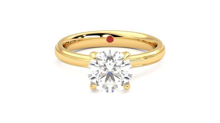 Taylor & Hart Nouveau Round Engagement Ring 360 degree image 0