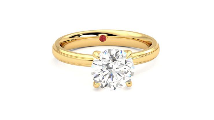 Taylor & Hart Nouveau Round Engagement Ring 360 degree image 2