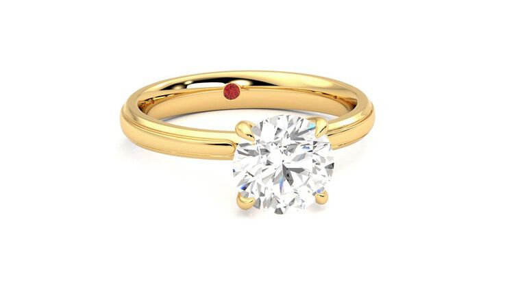 Taylor & Hart Nouveau Round Engagement Ring 360 degree image 3
