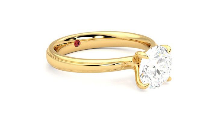 Taylor & Hart Nouveau Round Engagement Ring 360 degree image 6