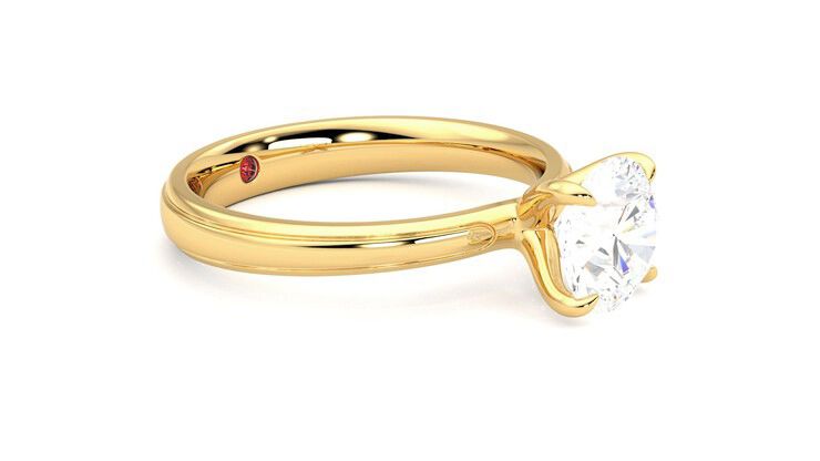 Taylor & Hart Nouveau Round Engagement Ring 360 degree image 7