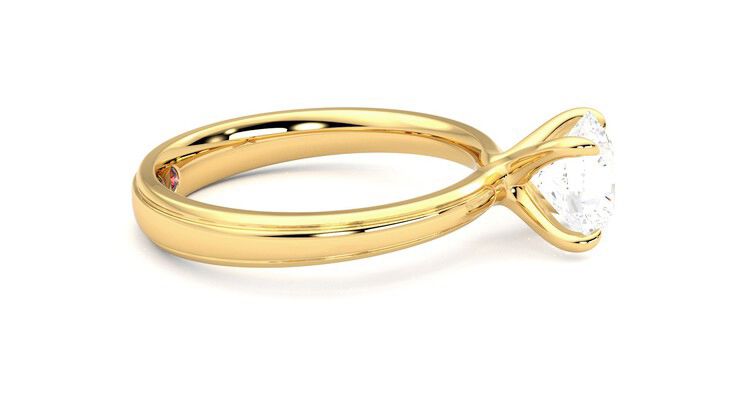 Taylor & Hart Nouveau Round Engagement Ring 360 degree image 9