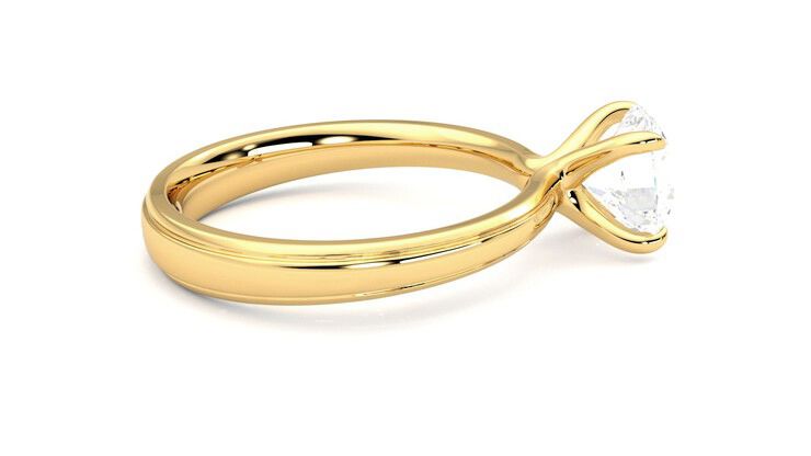 Taylor & Hart Nouveau Round Engagement Ring 360 degree image 10