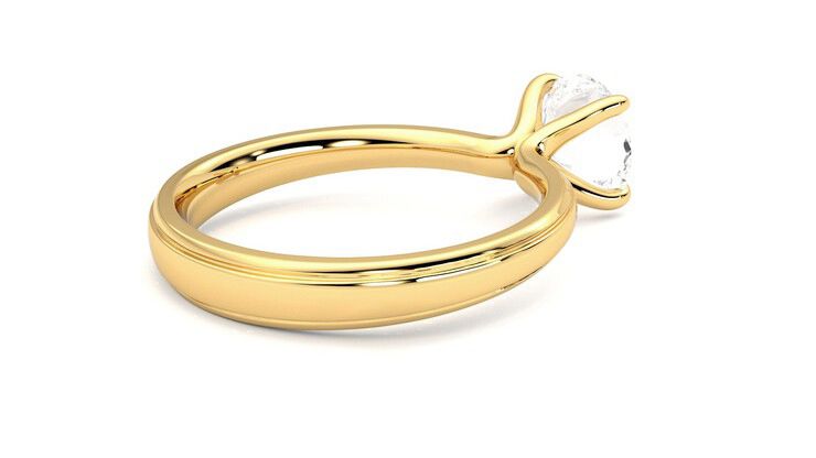 Taylor & Hart Nouveau Round Engagement Ring 360 degree image 12