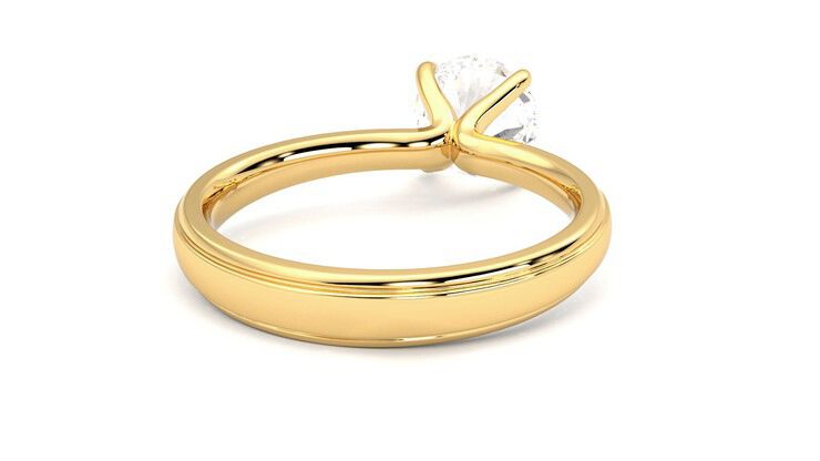 Taylor & Hart Nouveau Round Engagement Ring 360 degree image 14