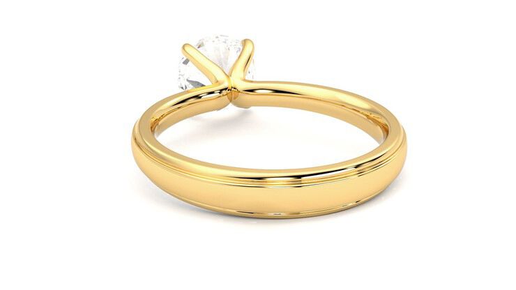 Taylor & Hart Nouveau Round Engagement Ring 360 degree image 16