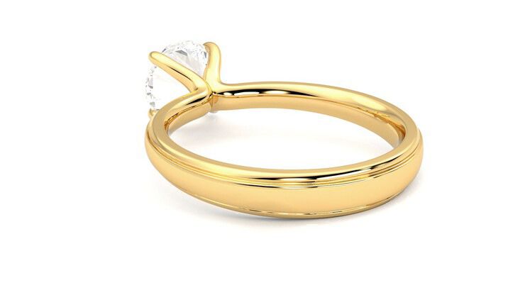 Taylor & Hart Nouveau Round Engagement Ring 360 degree image 17