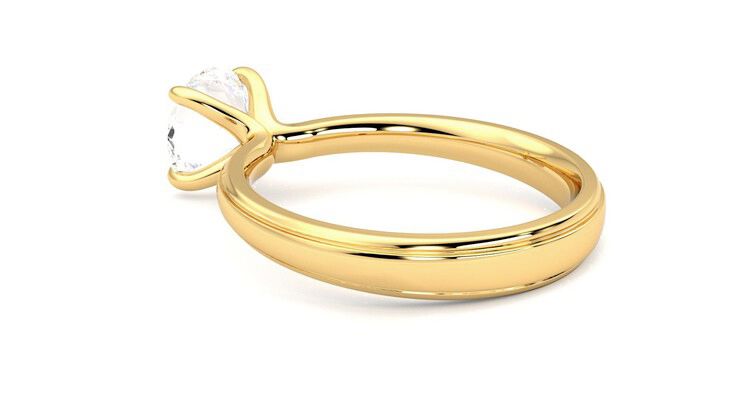 Taylor & Hart Nouveau Round Engagement Ring 360 degree image 18
