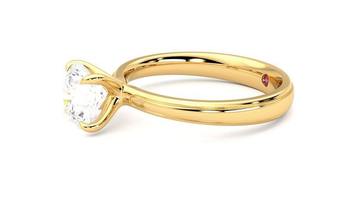 Taylor & Hart Nouveau Round Engagement Ring 360 degree image 22