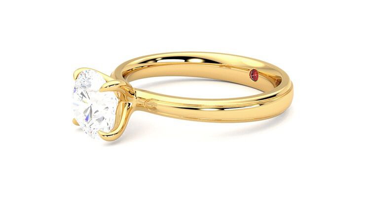Taylor & Hart Nouveau Round Engagement Ring 360 degree image 23