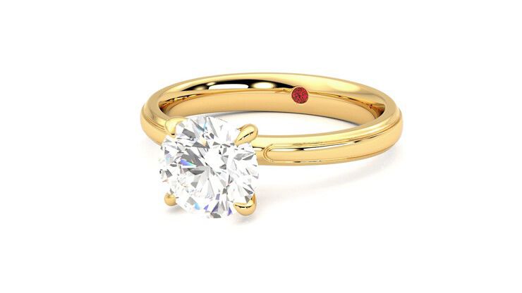 Taylor & Hart Nouveau Round Engagement Ring 360 degree image 26
