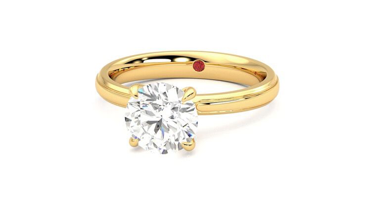 Taylor & Hart Nouveau Round Engagement Ring 360 degree image 27
