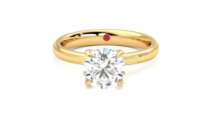 Taylor & Hart Nouveau Round Engagement Ring 360 degree image 29