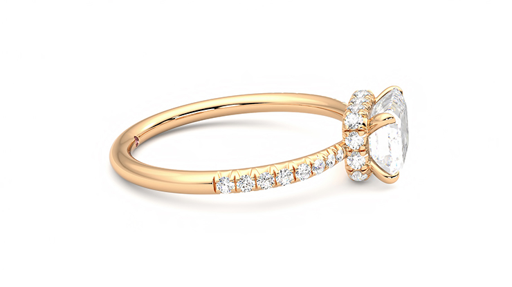 Taylor & Hart Nutmeg Emerald Engagement Ring 360 degree image 9