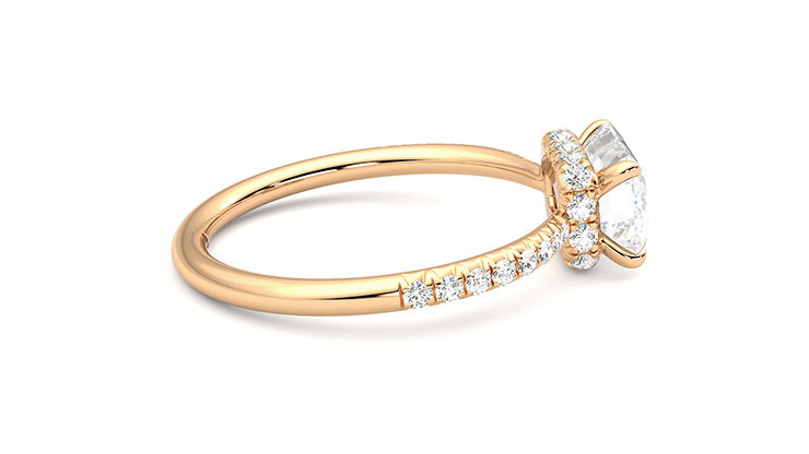 Taylor & Hart Nutmeg Emerald Engagement Ring 360 degree image 10