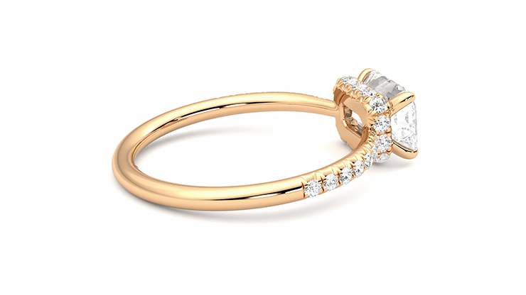 Taylor & Hart Nutmeg Emerald Engagement Ring 360 degree image 11