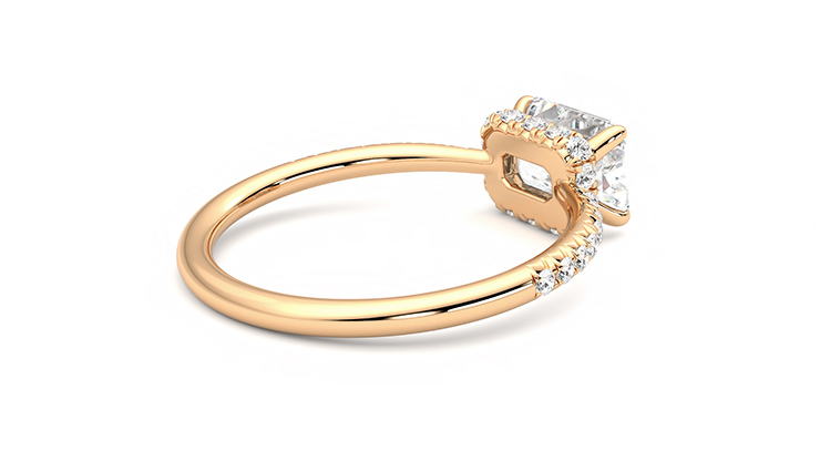 Taylor & Hart Nutmeg Emerald Engagement Ring 360 degree image 12