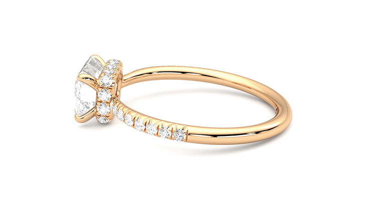 Taylor & Hart Nutmeg Emerald Engagement Ring 360 degree image 20