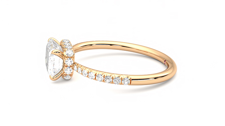 Taylor & Hart Nutmeg Emerald Engagement Ring 360 degree image 21