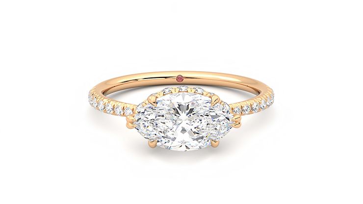 Taylor & Hart Nutmeg Marquise Engagement Ring 360 degree image 1
