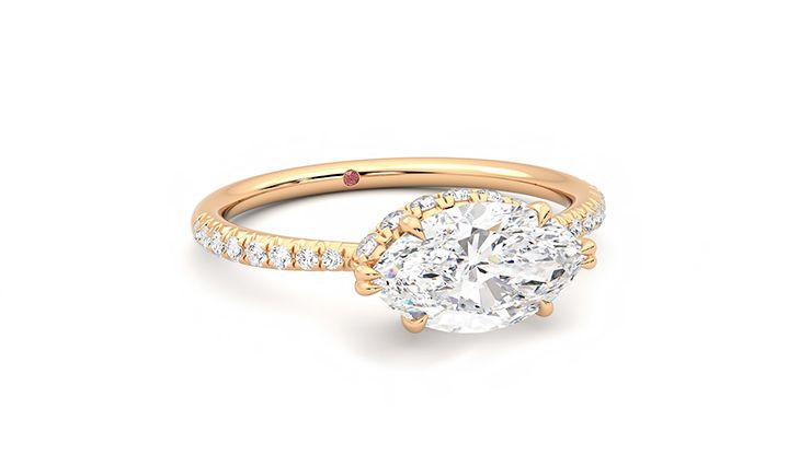 Taylor & Hart Nutmeg Marquise Engagement Ring 360 degree image 4